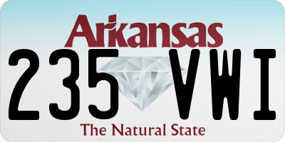 AR license plate 235VWI