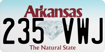 AR license plate 235VWJ