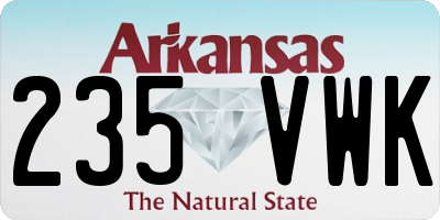 AR license plate 235VWK