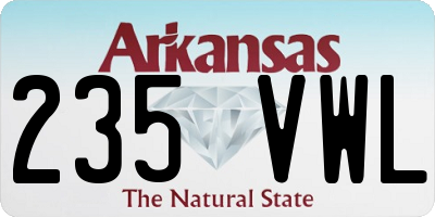 AR license plate 235VWL