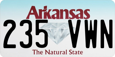 AR license plate 235VWN