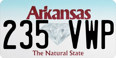 AR license plate 235VWP