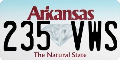 AR license plate 235VWS