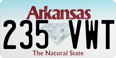AR license plate 235VWT