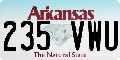 AR license plate 235VWU