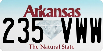 AR license plate 235VWW