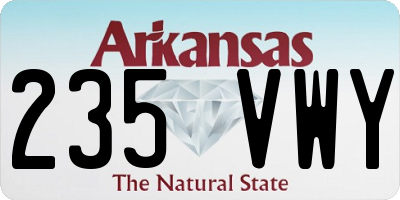 AR license plate 235VWY