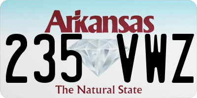 AR license plate 235VWZ