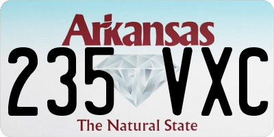 AR license plate 235VXC