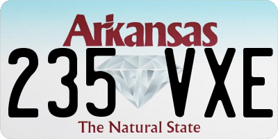 AR license plate 235VXE