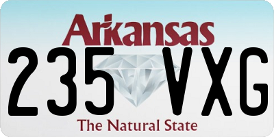 AR license plate 235VXG