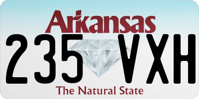 AR license plate 235VXH
