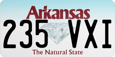 AR license plate 235VXI