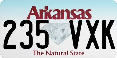AR license plate 235VXK