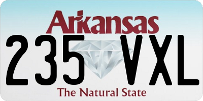 AR license plate 235VXL