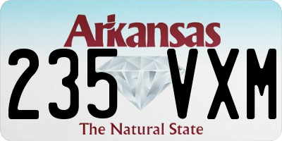 AR license plate 235VXM