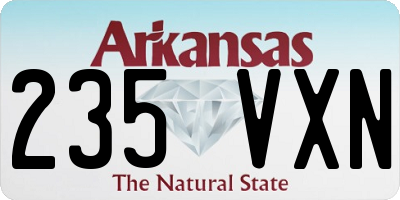 AR license plate 235VXN