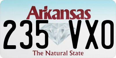 AR license plate 235VXO
