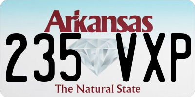AR license plate 235VXP