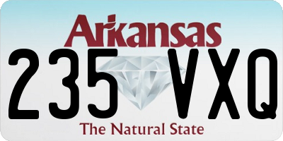 AR license plate 235VXQ
