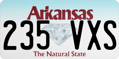 AR license plate 235VXS