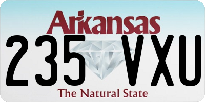 AR license plate 235VXU