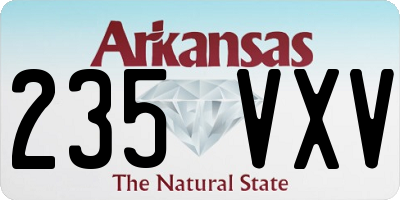 AR license plate 235VXV