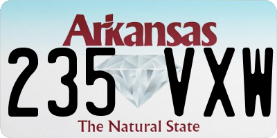 AR license plate 235VXW