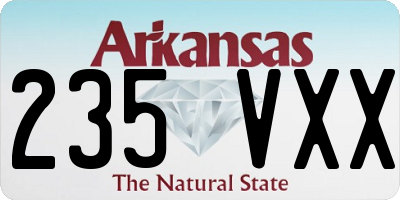 AR license plate 235VXX