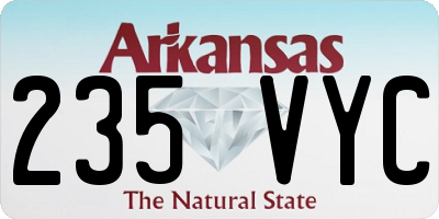 AR license plate 235VYC