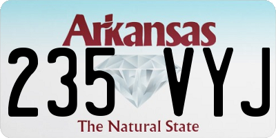 AR license plate 235VYJ