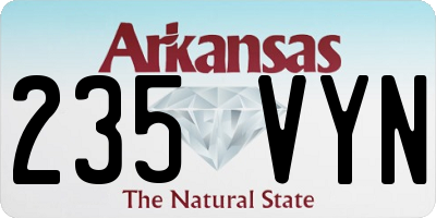 AR license plate 235VYN