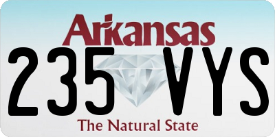 AR license plate 235VYS