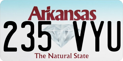 AR license plate 235VYU