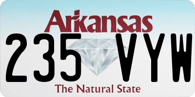 AR license plate 235VYW