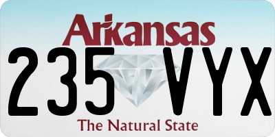 AR license plate 235VYX