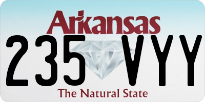 AR license plate 235VYY