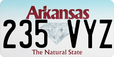 AR license plate 235VYZ