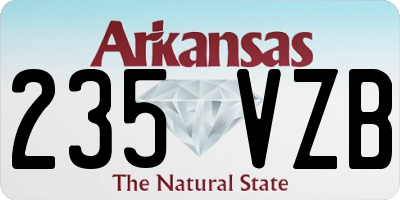 AR license plate 235VZB