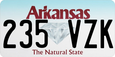 AR license plate 235VZK