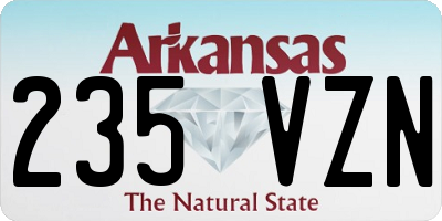 AR license plate 235VZN