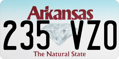 AR license plate 235VZO