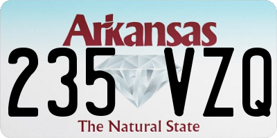 AR license plate 235VZQ
