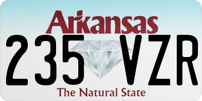 AR license plate 235VZR