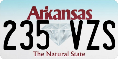 AR license plate 235VZS