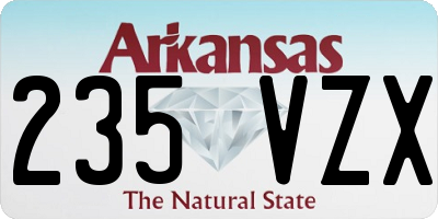 AR license plate 235VZX