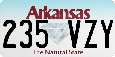 AR license plate 235VZY
