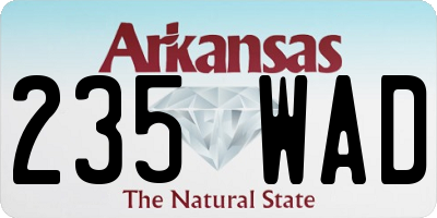 AR license plate 235WAD