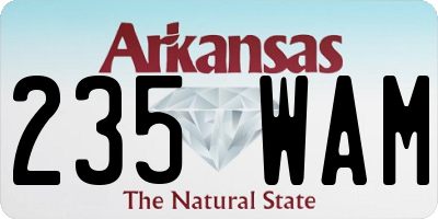 AR license plate 235WAM