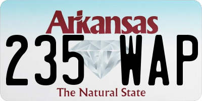 AR license plate 235WAP